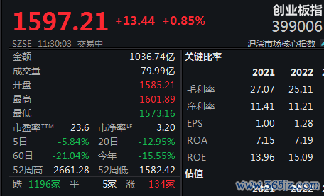 网上炒股配资公司 中字头依旧活跃，创业板指涨0.85%触底反